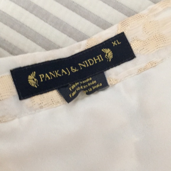 Anthropologie Pankaj & Nidhi Burnout Shimmer Maxi Skirt - Picture 8 of 14